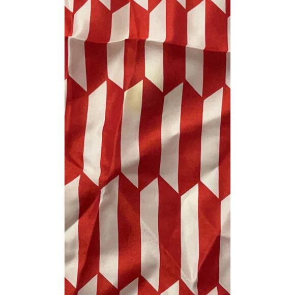 Vintage Vera Neumann Scarf - Signed - Red Abstract - 22" Collectible - Picture 3 of 7